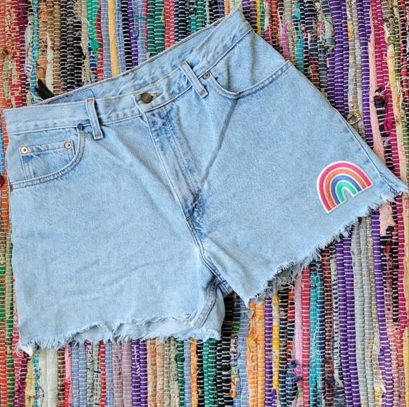 Levi's Pants - Levi's Cutoffs vintage 90s Pride Made in USA patchwork shorts